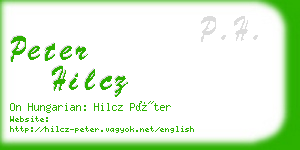 peter hilcz business card